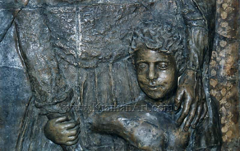 Malihe Kianian - The mother and the child - High Relief  