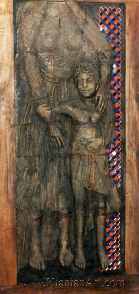 Malihe Kianian - The mother and the child - High Relief  
