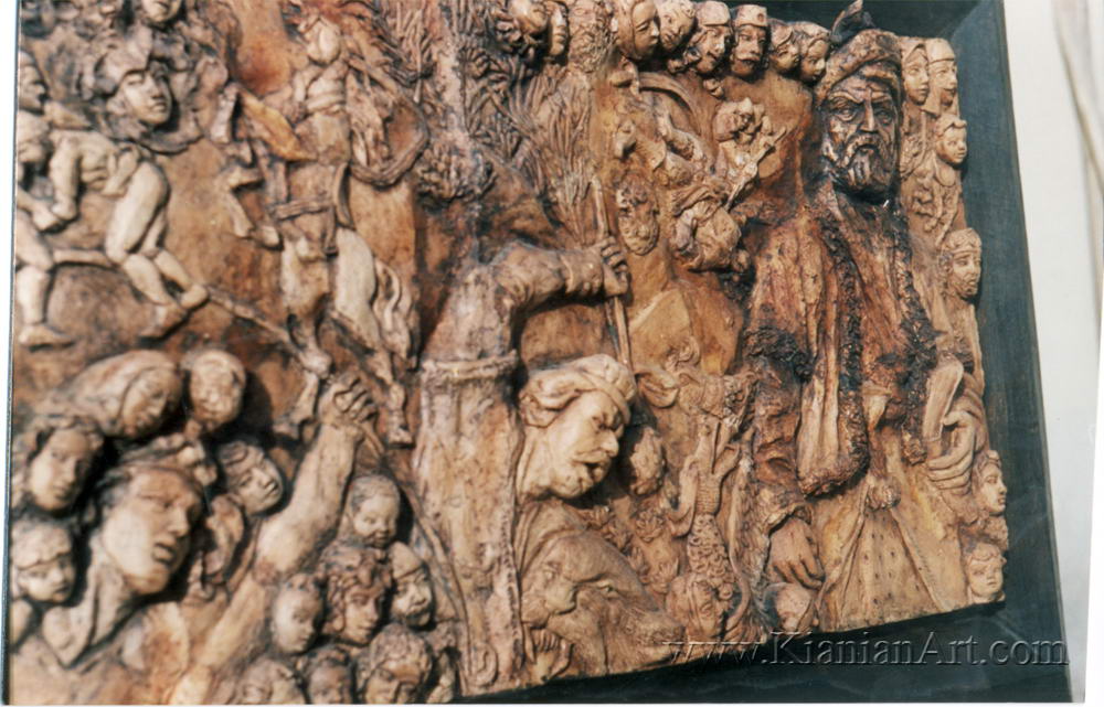 Malihe Kianian - The SHAHNAME and traditional sport - High Relief  