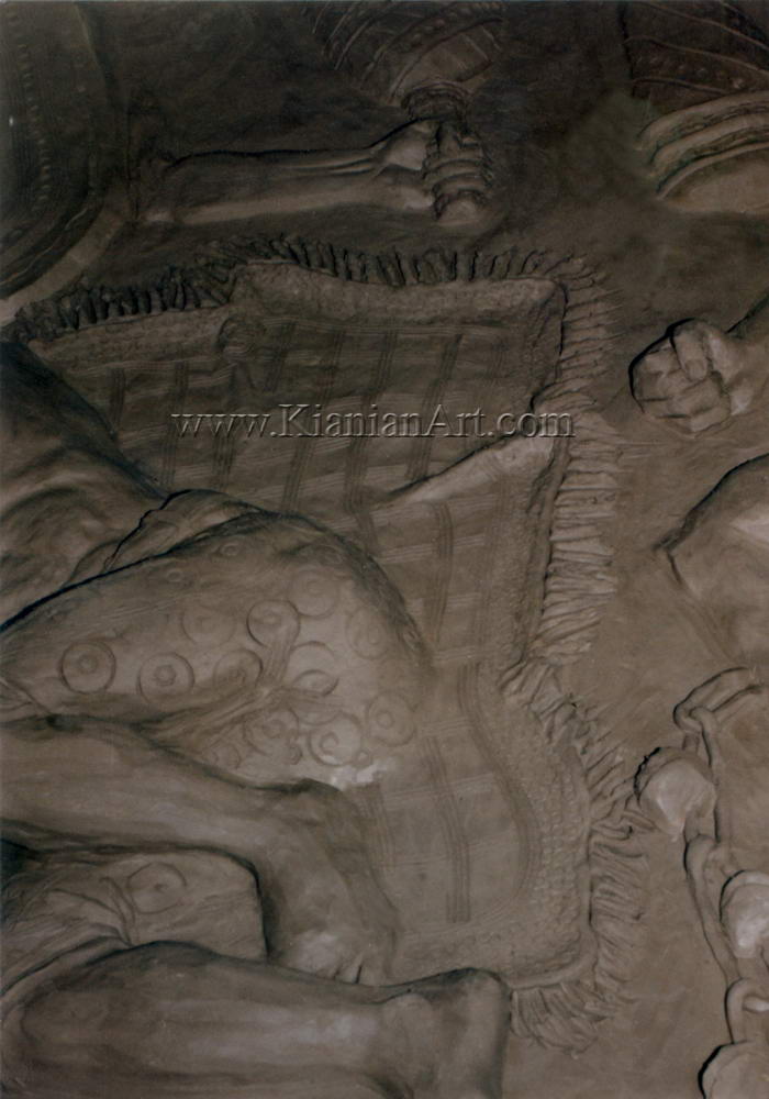 Malihe Kianian - wrestling training in pit. - High Relief  