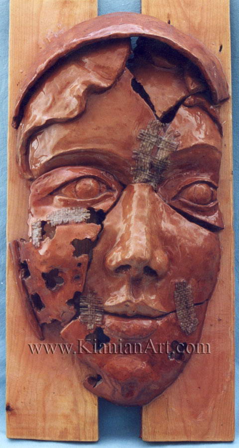 Malihe Kianian - The broken Face - Sculpture  