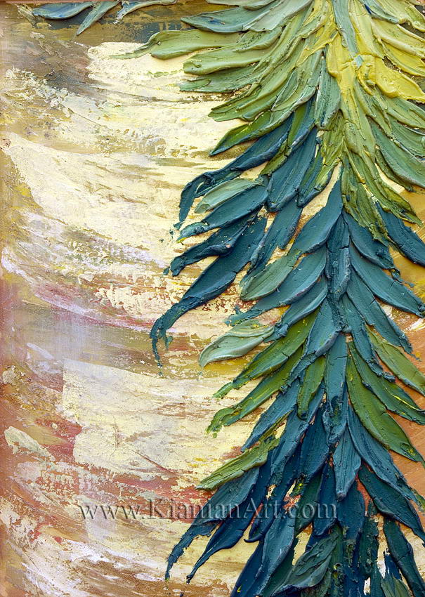 Malihe Kianian - Lunatic   - Embossed Painting  