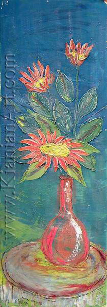 Malihe Kianian - pot - Embossed Painting  